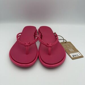 OLUKAI PINK 'AKA‎ KNOTTED STRAPS BEACH/POOL FLIP FLOPS WOMEN'S SIZE 8W NWT